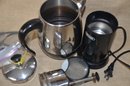 (#125) DeLonghi Coffee Spice Grinder And Vintage Farberware Electric Coffee 4 Cup Maker