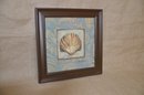 (#64) Framed Decorative Shell Wall Hanging Picture 15x15