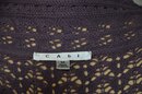 (#8LR) CABI Cotton Plum Cardigan Sweater Jacket Size Medium