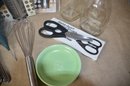 (#129) Assorted Kitchen Gadgets ~ Measuring Cups ~ Glass Milk Bottles