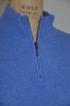 Bloomingdale's Cashmere Blue Pull Over 1/2 Zipper Sweater Large