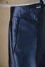 (#15LR) Ladys GIORGIO ARMANI Bluish Gray Silk Dress Pants Side Bottom Side Slit Made In Italy SIZE 42