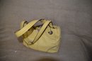 (#186) Tignanello Yellow Leather Shoulder Handbag