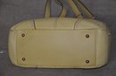 (#186) Tignanello Yellow Leather Shoulder Handbag