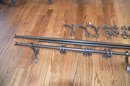 2 Black Window Curtain Rod With 30 Curtain Rings  - See Description