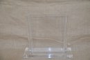(#82) Lucite Acrylic Picture Frame Free Standing Base 12'H