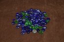 (#30) Decorative Glass Blue And Green Stones Beads