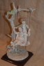 (#32B) B. Merli Capodimonte Florence Italy Statue Figurine 1983 Boy And Girl On A Swing