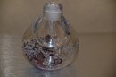 (#87) Glass Colorful Design Perfume Bottle With Stopper 7'H