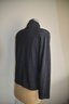 (#115LS) DONNA PARKER Charcoal Sweater With Detachable Shoulder Pads ,side Neck Sipper, Size S