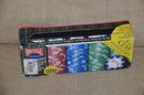(#100) Poker Chips Clay Filled Casino Tray Included In Packaging Texas Hold Em