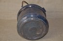 (#163) Vintage MCM Silver Plated Swing Top Ice Bucket Glass Insulated Insert