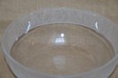(#91) Crystal Glass Bowl Frosted Flower Border 10'