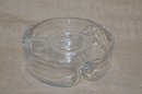 (#92) Glass 4 Section Round Chip And Dip Dish 9'