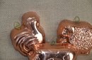 (#84) Copper Mold Wall Hanging Lamb / Rooster / Pig 4'