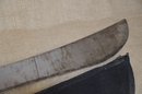 (#87) Machete Knife In Sheath 16'