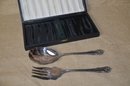 (#167) Silver-plate Butler England Serving Pieces In Storage Case