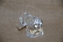 (#104) Swarovski Crystal Mini Elephant Figurine Metal Tail 2.5'H
