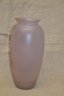 (#13) Vintage Cameo Glass Case Art Vase Lily Purple Etched Frosted Vase Flower Design 14'H