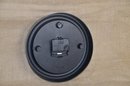 (#98) Battery Operated Wall Clock Black Plastic Frame 8'