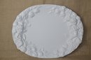 (#174) White Ceramic Serving Platter 19x14.5