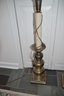 (#111) Pair Of Vintage Brass Table / Floor 34'H Standing Lamps - Not Tested