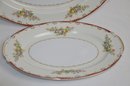 (#64)  Vintage Embassy Japan China Serving Oval 12' And 16' Platters Set Of 2 - Slight Chip On Edge