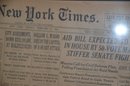 (#122) Framed New York Times Sunday February 2, 1941 - Needs Re Framing
