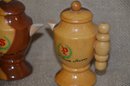 (#91) Miniature Wood Salt And Pepper Shakers Assorted 3 Sets - Shippable