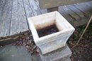 Cement Planter 14.5 Square By 10