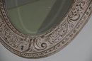 Decorative Wall Hanging Mirror Approx. 44' Oval By 30' Taupe / Brown