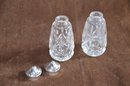 (#144) Waterford Crystal Salt And Pepper Shaker Set 3.25'H
