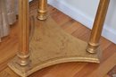 Marble Top Gold Table Base Side Accent Table