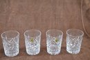 (#149) Waterford Crystal Lismore Old Fashion Scotch Whiskey 12oz Tumbler Set Of 4 Glasses 4.75'H