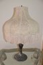 Victorian Style Shade Metal Base Table Lamp 27'H