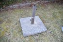 19.5 Square Marble Umbrella Stand On Wheels