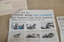 (#126) Vintage Polaroid / Kodak Camera Instructions Manuals