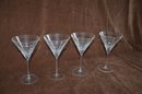 (#166) William Sonoma Martini Glasses 8'H Set Of 4
