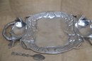 (#16HH) Pewter Crab Serving Tray 21' Long