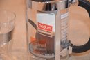 (#35) NEW Bodum French Press With 2 Glass Coffee Mugs Metal Holder