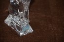 (#169) JG Durand France Lead Crystal Art Glass Egyptian Siamese Cat Figurine Paperweight 5.5'H