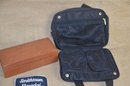 (#135) Wooden Compartment Box ~ Nylon Accessory Bag ~ Handkerchief Cufflinks