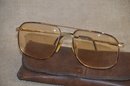 (#136) Vintage 1960's Prescription Metal Frame Eyeglass With Case