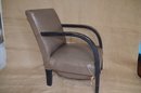 (#6) Vintage Child Arm Chair Wood Frame Vinyl Covering 10' Seat Height
