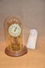 (#1) Vintage Kundo German Made Mantle Clock With Plastic Dome 400 Day Clock Key And Instructions