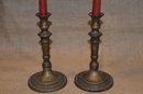 (#3) Italy Brass Candle Stick Holders 7.5'H