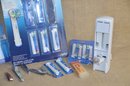 (#142) Oral B Electric Toothbrush Stand / Charger ONLY With Extra Toothbrushes In Packages