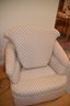 (#16) Beige Club Chair Detail Pink Dotted And Green