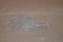 (#45) Glass Covered Butter Dish (chip On Bottom Tray)