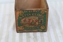 (220) Antique 'Duryeas' Advertising Wood Box: Stain Gloss Starch Manufactured- Glen Cove NY